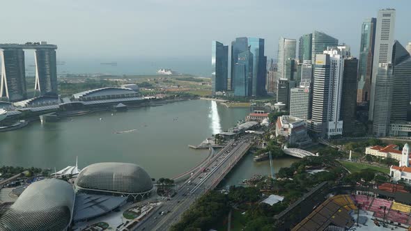 Time lapse of Building in Singapore city