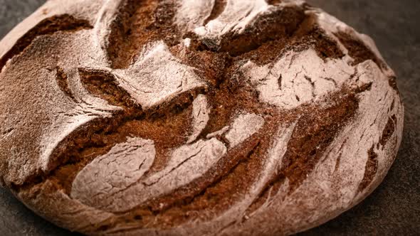 Freshly Baked Natural Bread is on the Kitchen Table