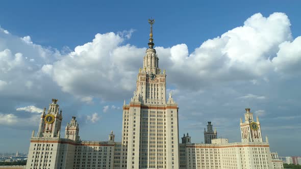 Aerial View of MSU and the Park in Moscow