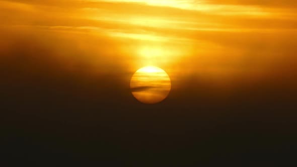 Sun Rising in Fog, Telephoto Timelapse 