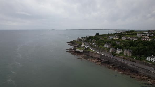 Youghal lighthouse County Cork, Ireland drone aerial view