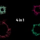 4 in 1 Particle Explosion Burst with transparent alpha channel - VideoHive Item for Sale