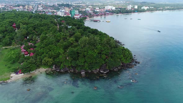 City of Sihanoukville in Cambodia seen from the sky