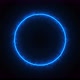 Blue Ring of Lightning Energy Neon on a Black Background - VideoHive Item for Sale