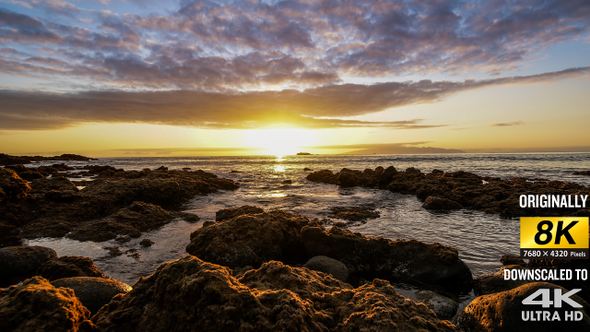 Epic sunset timelapse on Tenerife island, with movement