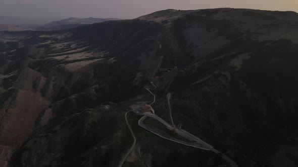 Gareji Kakheti Georgia Beautiful Aerial Footage of the Mountains