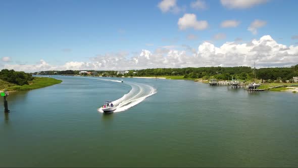 Tracking boats in the intracoastal waterway during middle of the day during summer