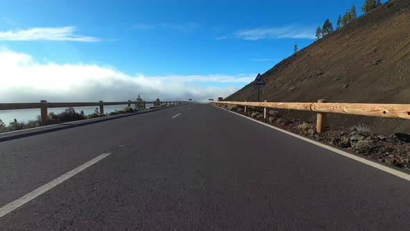Coastal road on Tenerife Island, Spain