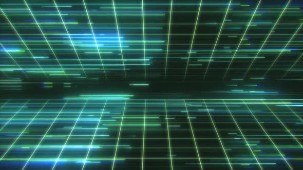 Synthwave retro grid looped background