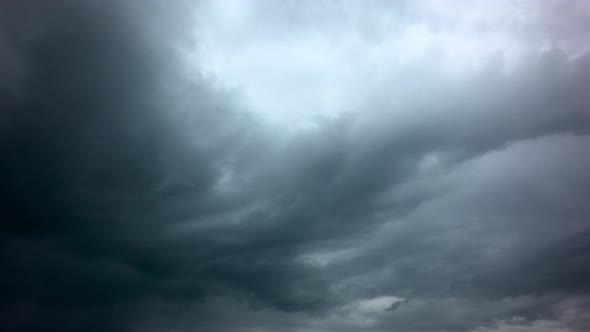 Dark Dramatic Sky with Stormy Clouds