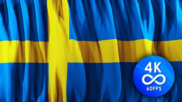 Flag loop SWEDEN |4K| 60fps