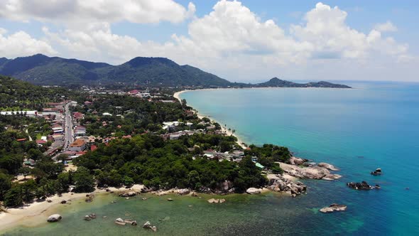 Beautiful high view of nature with sea ocean