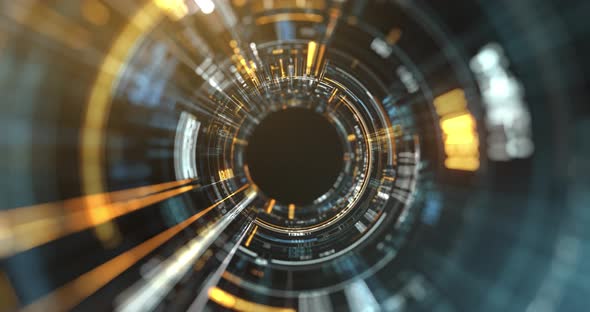 Circular abstract iris, high tech background.  alt