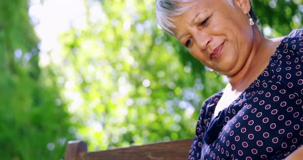 Senior woman reading book