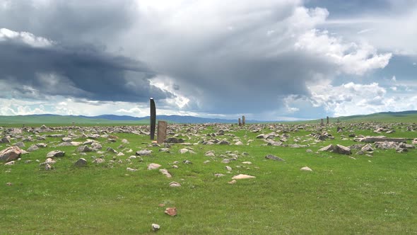 Inscription of Obelisk Menhir From Old Ancient Times