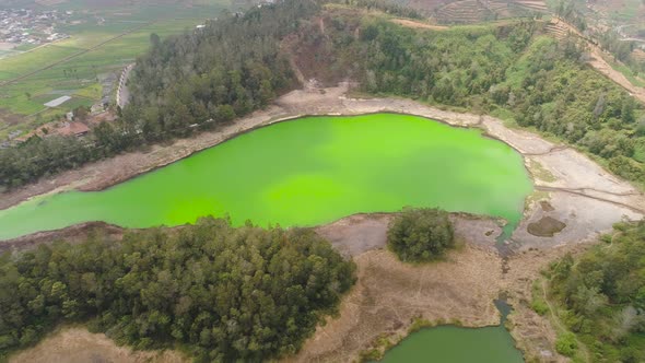 Telaga Warna Lake at Plateau Dieng