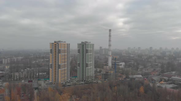 Pollution Pipe City Buildings