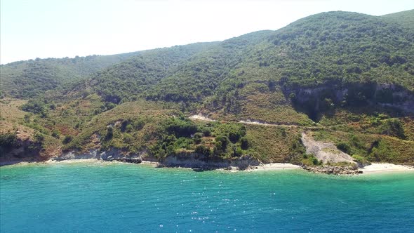 Beach in Albania with clear water