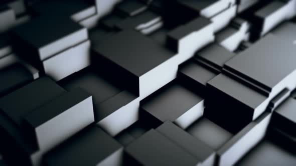 Abstract Background of Moving Metal Blocks