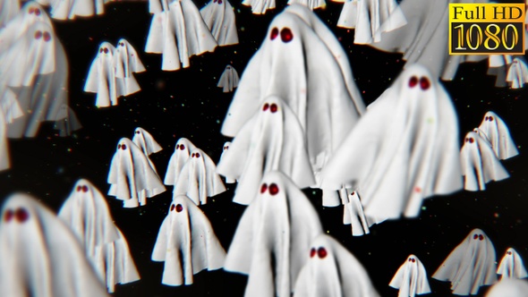 Helloween Ghost Video Loops Pack 001