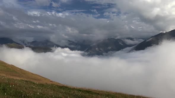 Higher Elevation Alpine Meadows Above the Clouds