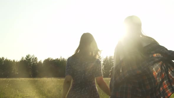 Two Sisters Walk in Nature and Communicate