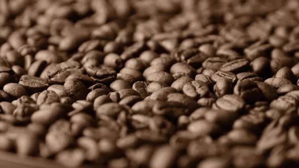 Coffee Beans Rotate Slowly
