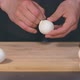 Cook Is Peeling White Chicken Eggs - VideoHive Item for Sale
