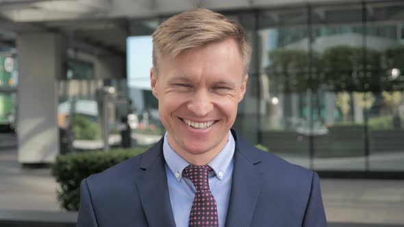 Yes, Businessman Accepting Offer by Shaking Head