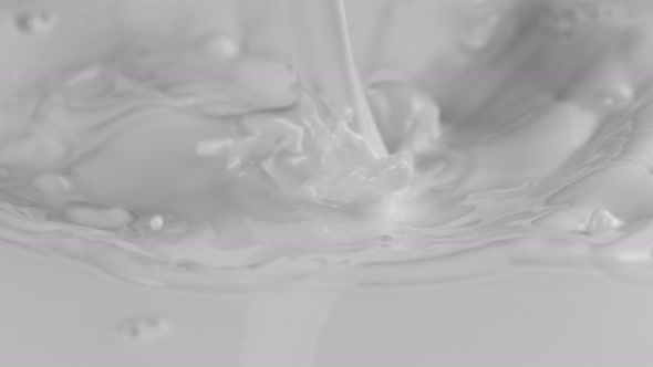 Pouring Fresh Milk in Super Slow Motion Shooted with High Speed Cinema Camera at 1000Fps