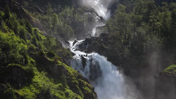 Latefossen Waterfall Odda Norway