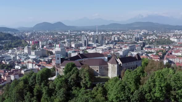 Aerial View Ljubljana Slovenia