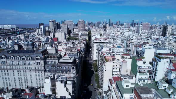 Buenos Aires Argentina. Downtown landscape of tourism landmark city.