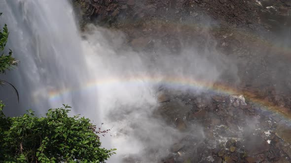 Rainbow at the Kalandula Falls in Angola