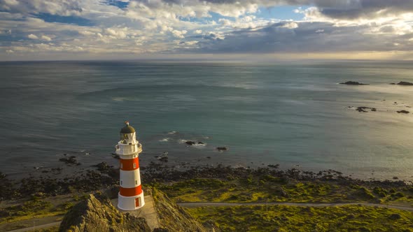 Cape Palliser lighthouse timelapse