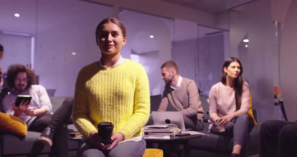 Portrait of a Young Businesswoman As a Team Leader Looking at Camera and Smiling