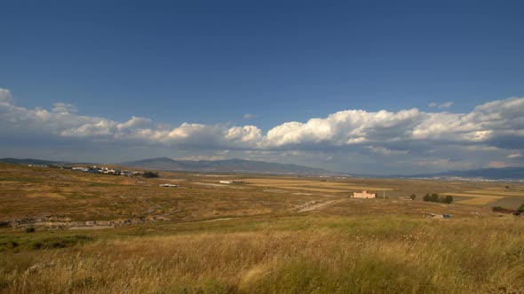 Natural Plain And The Clouds Time Lapse