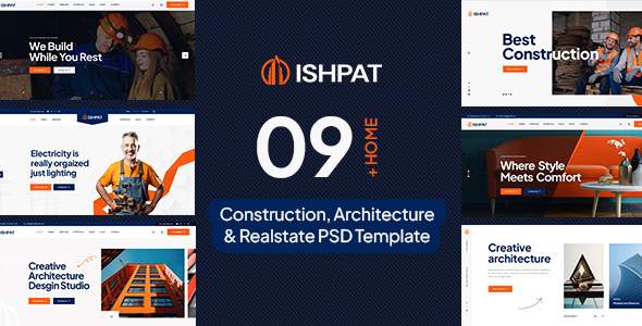 Ishpat - Construction PSD Template.