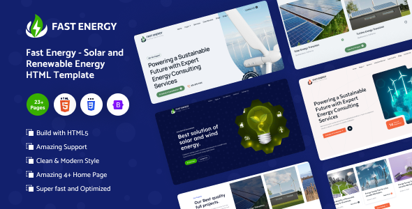 Solar & Renewable Energy HTML Template