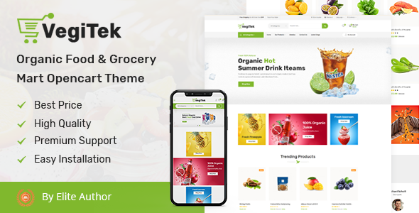 Vegitek - Organic Food & Grocery MartTheme