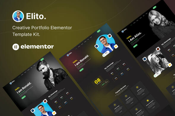 Elito – Creative Portfolio Elementor Template Kit