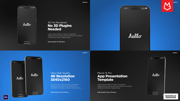 App Promo | Phone Pro15 Mockup Pack