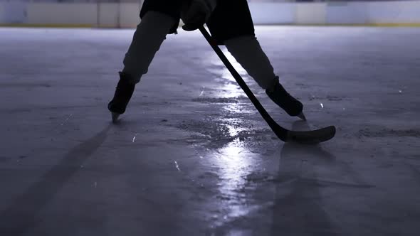 Ice Arena Hockey Player