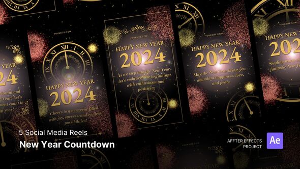 Social Media Reels - New Year Countdown After Effects Template