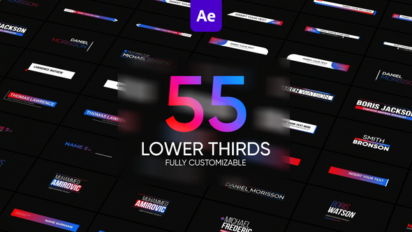 55 Lower Thirds | After Effects alt