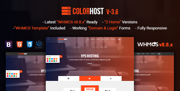 ColorHost | Responsive HTML5 Web Hosting and WHMCS Template