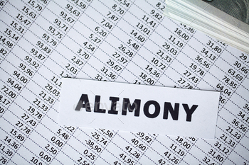Alimony payment concept. Schedule of payment for childcare