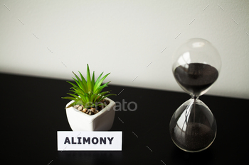 Alimony payment concept. Schedule of payment for childcare