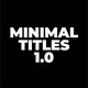 Minimal Titles 1.0 | MOGRT - VideoHive Item for Sale