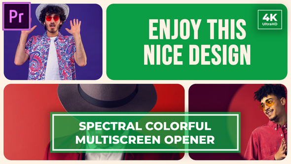 Multiscreen Slideshow | Split Screen Opener | Minimalistic MOGRT for Premier Pro